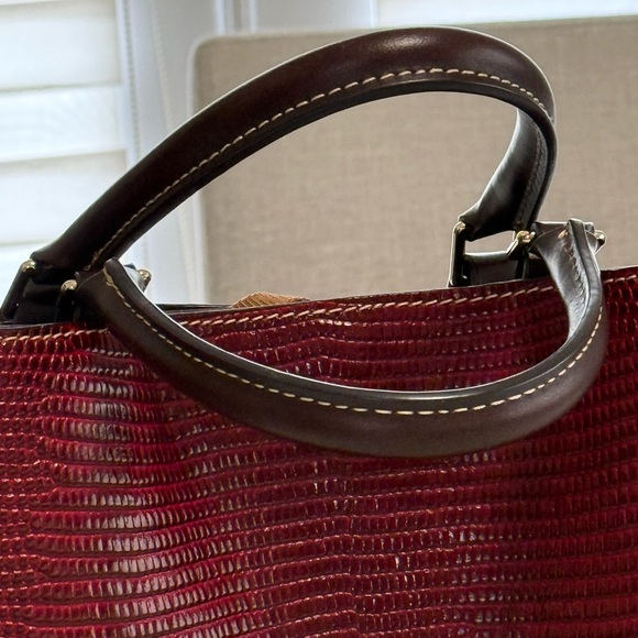 Dooney & Bourke Red Textured Tote - Picture 3 of 5